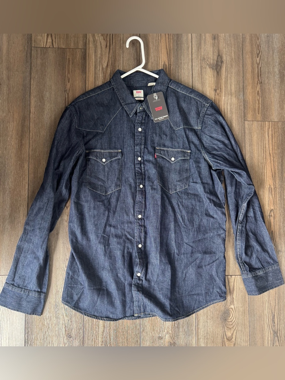 Levi's Dark Denim Snap-Front Western Jackson Worker Shirt - XL
